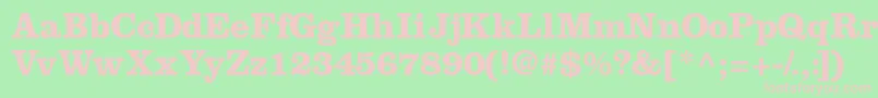 IntroitsskBold Font – Pink Fonts on Green Background