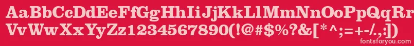 IntroitsskBold Font – Pink Fonts on Red Background