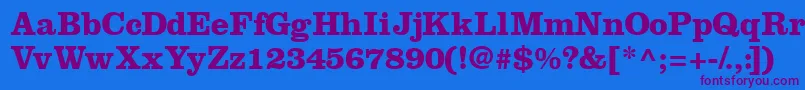 IntroitsskBold Font – Purple Fonts on Blue Background