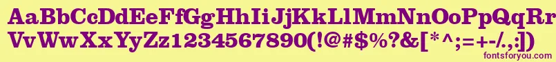 IntroitsskBold Font – Purple Fonts on Yellow Background