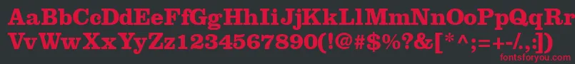 IntroitsskBold Font – Red Fonts on Black Background