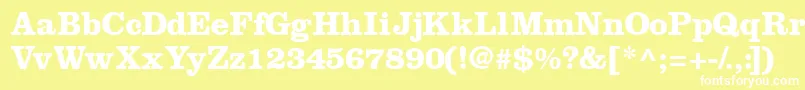 IntroitsskBold Font – White Fonts on Yellow Background