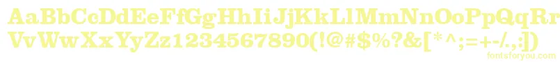 IntroitsskBold Font – Yellow Fonts on White Background