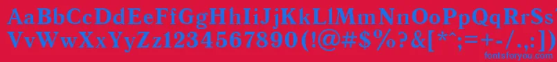 AntiquaBoldRegular Font – Blue Fonts on Red Background