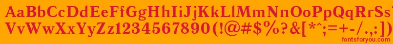 AntiquaBoldRegular Font – Red Fonts on Orange Background
