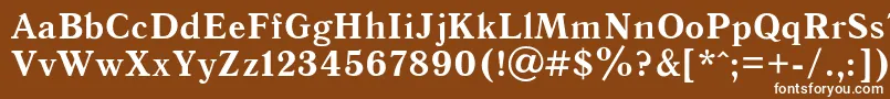 AntiquaBoldRegular Font – White Fonts on Brown Background