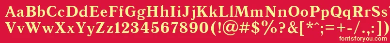 AntiquaBoldRegular Font – Yellow Fonts on Red Background