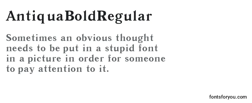 AntiquaBoldRegular フォントのレビュー