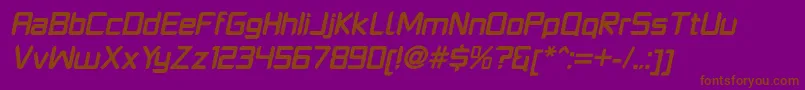 PlatformoneBolditalic Font – Brown Fonts on Purple Background