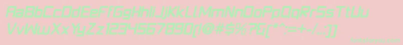 PlatformoneBolditalic Font – Green Fonts on Pink Background