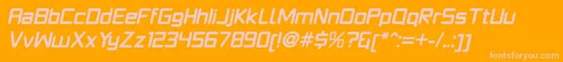 PlatformoneBolditalic Font – Pink Fonts on Orange Background