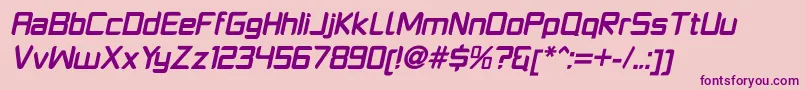 PlatformoneBolditalic Font – Purple Fonts on Pink Background
