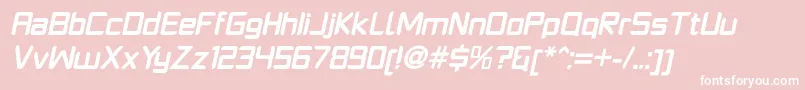 PlatformoneBolditalic Font – White Fonts on Pink Background