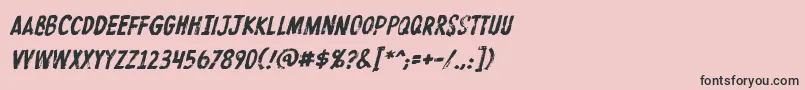 fuente ProtestpaintBbItalic – Fuentes Negras Sobre Fondo Rosa