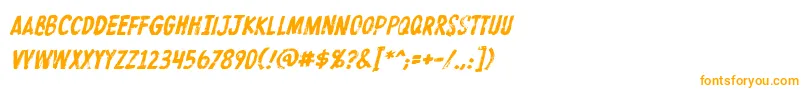ProtestpaintBbItalic-Schriftart – Orangefarbene Schriften