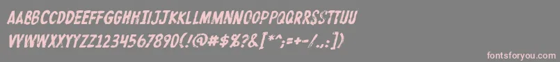 ProtestpaintBbItalic Font – Pink Fonts on Gray Background