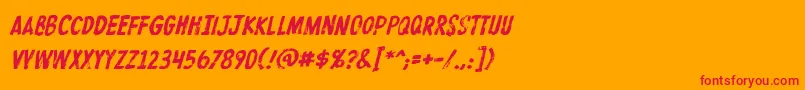 fuente ProtestpaintBbItalic – Fuentes Rojas Sobre Fondo Naranja