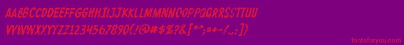 ProtestpaintBbItalic Font – Red Fonts on Purple Background