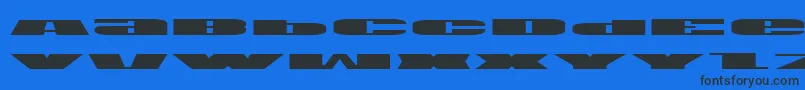 U.S.A.Expanded Font – Black Fonts on Blue Background