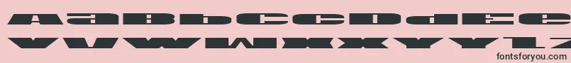 U.S.A.Expanded Font – Black Fonts on Pink Background