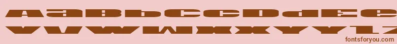 U.S.A.Expanded Font – Brown Fonts on Pink Background