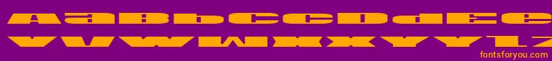 U.S.A.Expanded Font – Orange Fonts on Purple Background