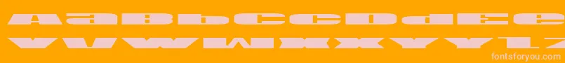 フォントU.S.A.Expanded – オレンジの背景にピンクのフォント