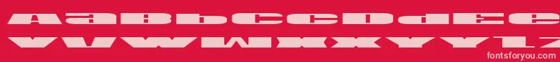 U.S.A.Expanded Font – Pink Fonts on Red Background