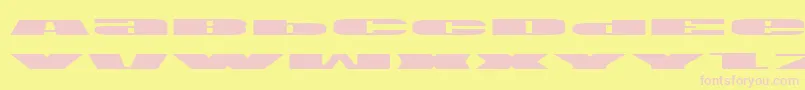 U.S.A.Expanded Font – Pink Fonts on Yellow Background