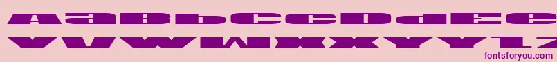 U.S.A.Expanded Font – Purple Fonts on Pink Background