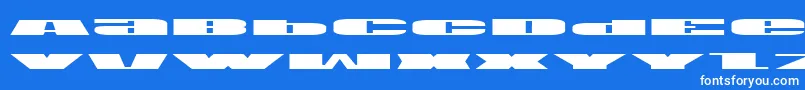 Fonte U.S.A.Expanded – fontes brancas em um fundo azul