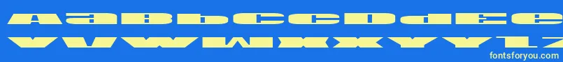 U.S.A.Expanded Font – Yellow Fonts on Blue Background