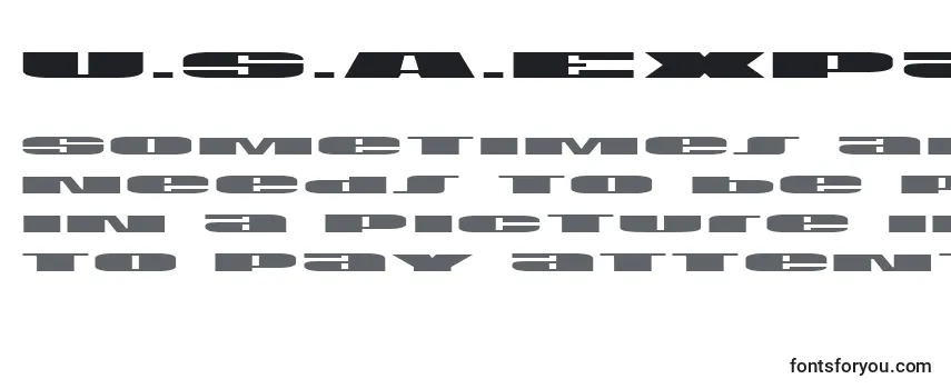 U.S.A.Expanded Font
