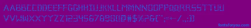 Brokencyborg Font – Blue Fonts on Purple Background