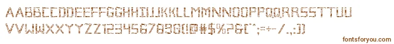 Brokencyborg Font – Brown Fonts on White Background