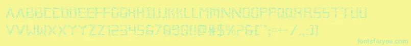 Brokencyborg Font – Green Fonts on Yellow Background