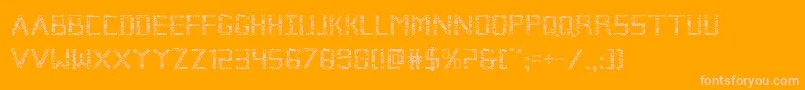 Brokencyborg Font – Pink Fonts on Orange Background