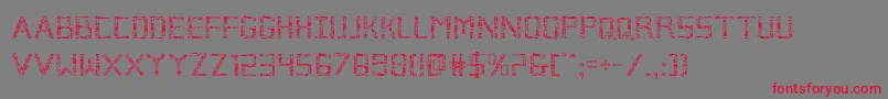 Brokencyborg Font – Red Fonts on Gray Background