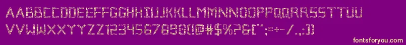 Brokencyborg Font – Yellow Fonts on Purple Background