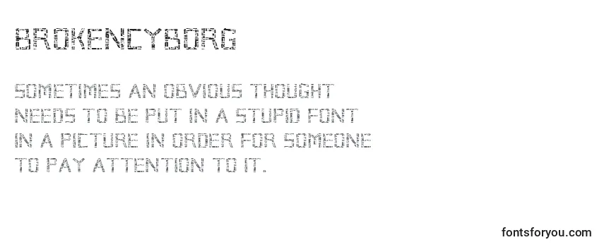 Шрифт Brokencyborg