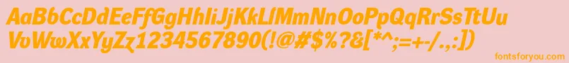 DynagroteskdBolditalic Font – Orange Fonts on Pink Background