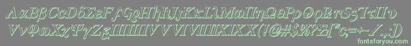 Achilles33Dital Font – Green Fonts on Gray Background