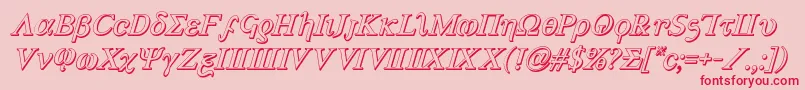 Achilles33Dital Font – Red Fonts on Pink Background