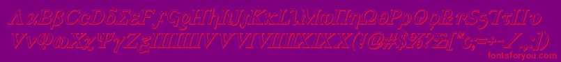 Achilles33Dital Font – Red Fonts on Purple Background