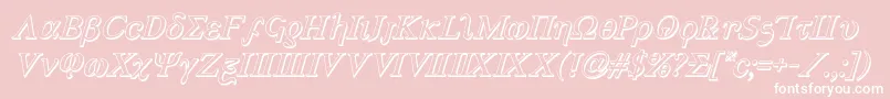 Achilles33Dital Font – White Fonts on Pink Background