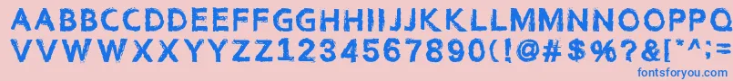 Category Font – Blue Fonts on Pink Background