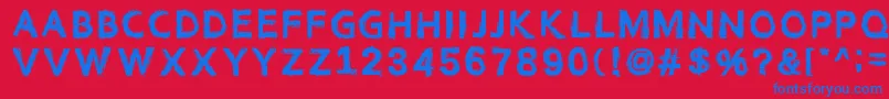 Category Font – Blue Fonts on Red Background
