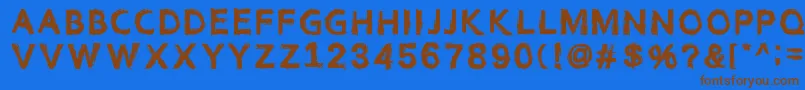 Saiba mais sobre a fonte Category Fonte Category – fontes marrons em um fundo azul
