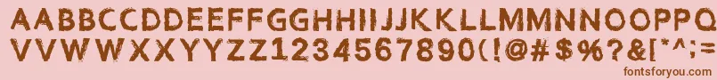 Police Category – polices brunes sur fond rose