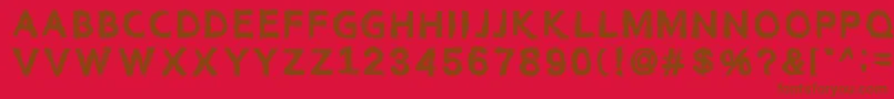 Category Font – Brown Fonts on Red Background